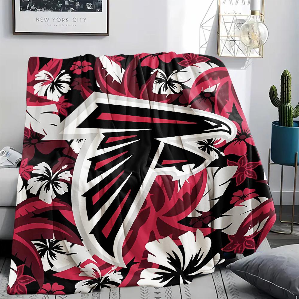 Atlanta Falcons Print Flannel Blanket, High quality Comfortable for All Seasons, Home Decor, Warmth and Comfort, Perfect for Christmas Gifts