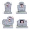 Memorial Monument for Pet Pet Tombstones Resin Weatherproof Pet Grave Marker Cat Memorial Headstone for Patio Outside Yard