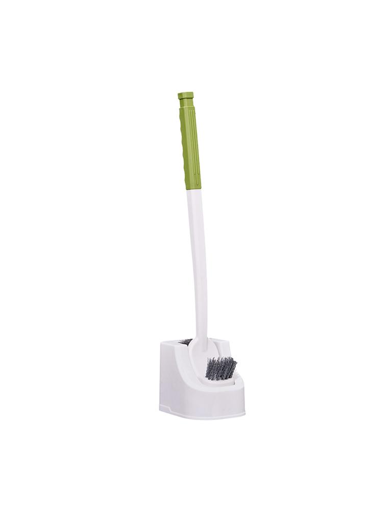 PP Dual Head Toilet Brush with Base for Cleaning No Dead Corners Toilet Squat Toilet with Extended Hard Bristles for Special Use