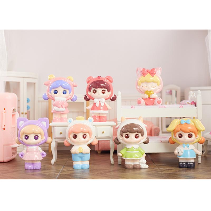 Creative New Girl Cartoon Trendy Toys Blind Box Doll Punk Girl Heart Small Ornaments Birthday Gift Desktop Handmade