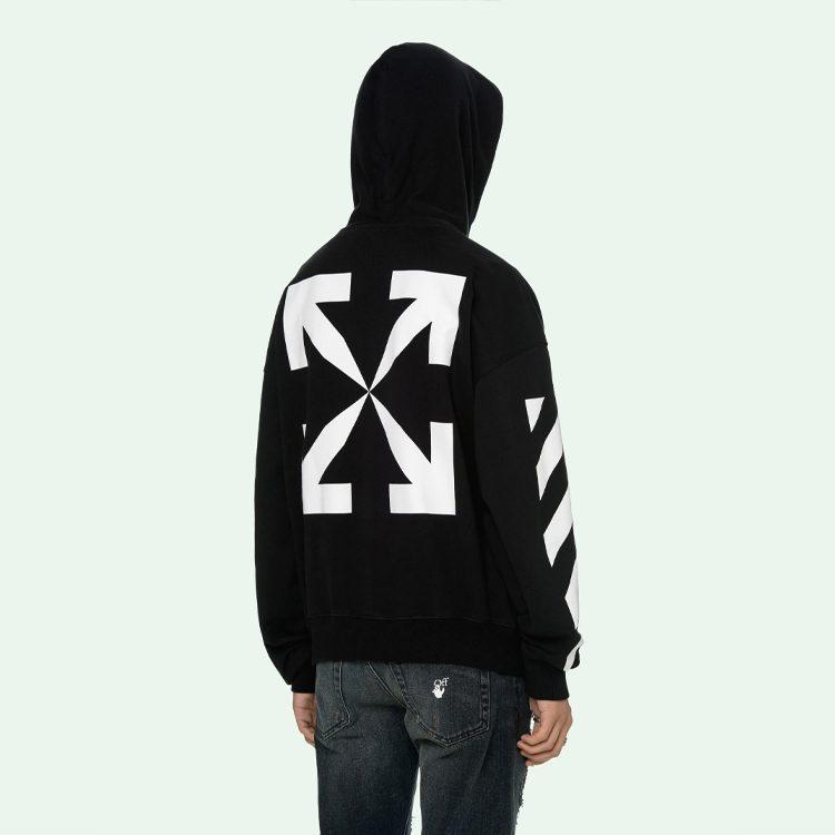 Sudadera con capucha de fotografía de la Mona Lisa OFF WHITE OMBB037R21FLE0011001