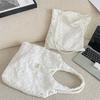 Fairy Petite Ditsy Floral Lace Shoulder Bag,Cottagecore Hollow Women Country Style Tote Bag,Sweet Cute Rustic Chic Lady Handbag
