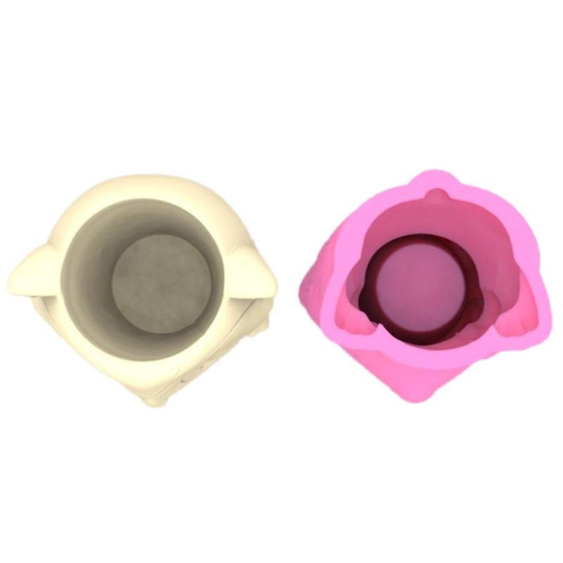Cute Zebra Fox Concrete Flower Pot Silicone Mold Candle Pen Holder Resin Mold Animal Succulent Planter Pot Mold DIY Art