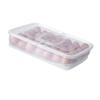Portable Egg Storage Box 34 Grids Plastic Egg Storage Carrier with Handle for Kitchen Refrigerator