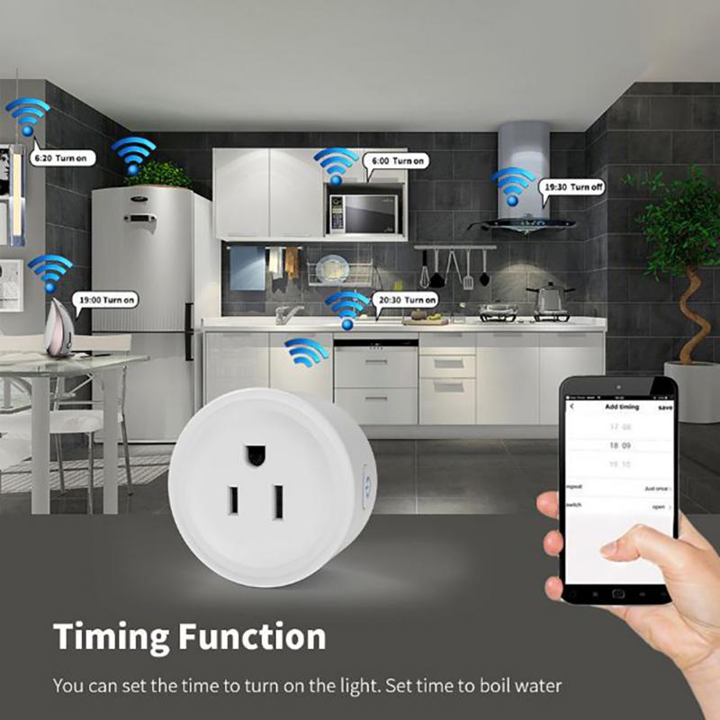 Corui Cozylife 10a Wifi Us Plug Wireless Remote Socket Smart Timer Plug Alexa Google Home Voice Control Smart Socket