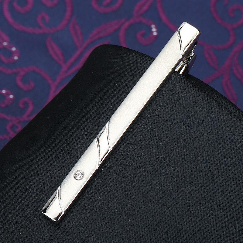 Herren Mode Vielseitige Krawattenklammer Business Anzug Gold Silber Hochzeit Herren und Damen Anstecknadel Koreanische Version Sicherheitskragenclip