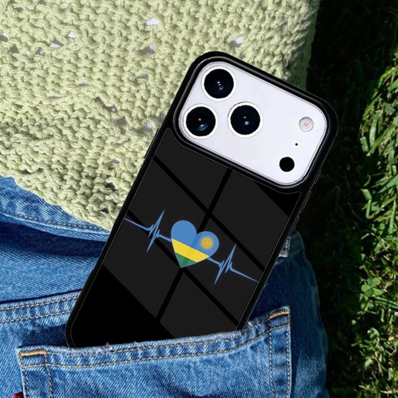 Rwanda Flag Phone Case For iPhone 17 AIR 16 Pro Max 15 14 Pro 11 12 13 Shockproof Silicone Cover
