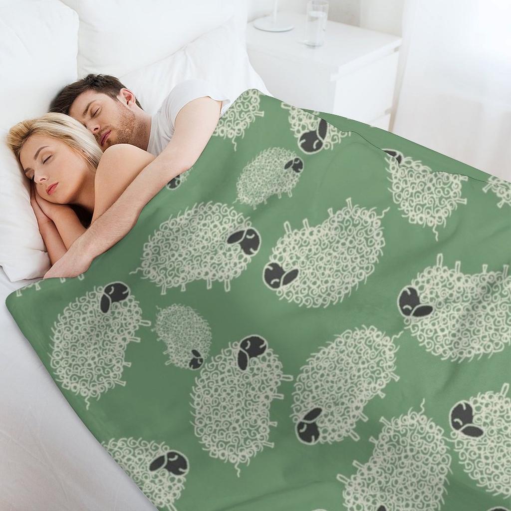 Black Faced Sheep Throw Blanket Travel Bed Fashionable Luxury Designer Quilt Blankets