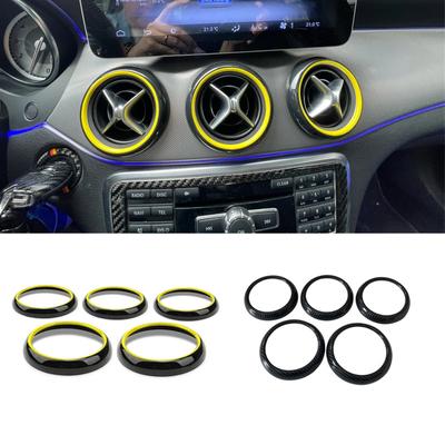 Decoración de Cubierta de Anillo de Salida de Ventilación de Aire Acondicionado de Coche Apto Para Mercedes Benz GLA X156 CLA C117 Clase