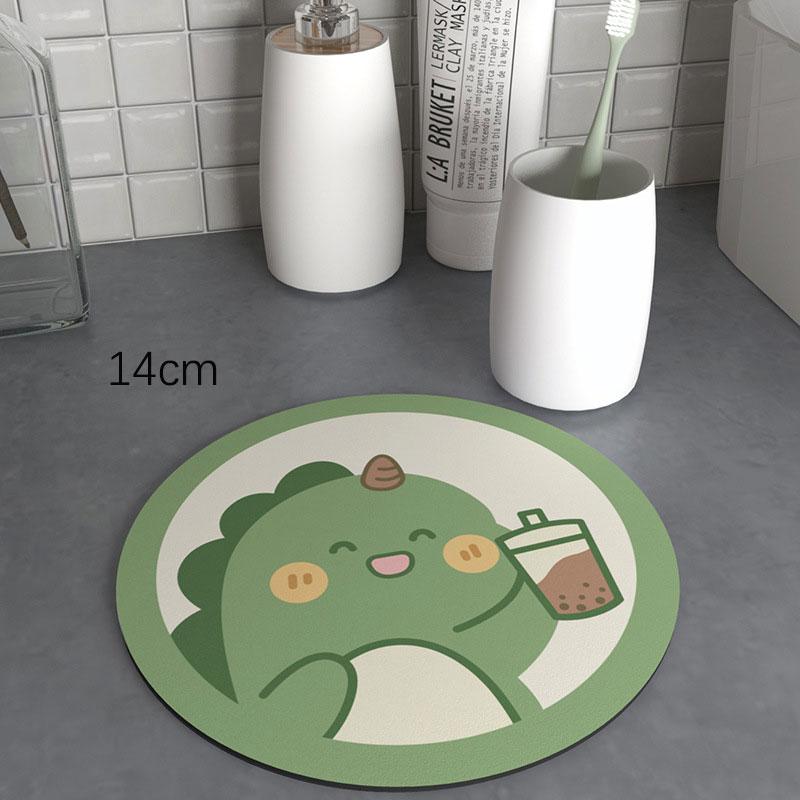 Cartoon Water-absorbing Coaster Heat-resisting Non-slip Drink Coffee Cup Pad Skid Insulation Pot Bowl Mat Kitchen Tableware Set