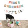 Dog Theme Happy Birthday Banner with Cute Dog Banner, Bday Party Pennant Decor, Dog Party Decorations First Birthday Party Supplies Puppy Birthday
