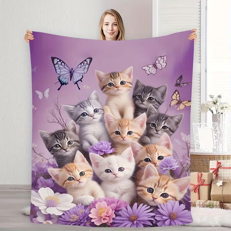 Thick Flannel Fleece Blanket, Soft Nap Throw Blanket & Pet Blanket