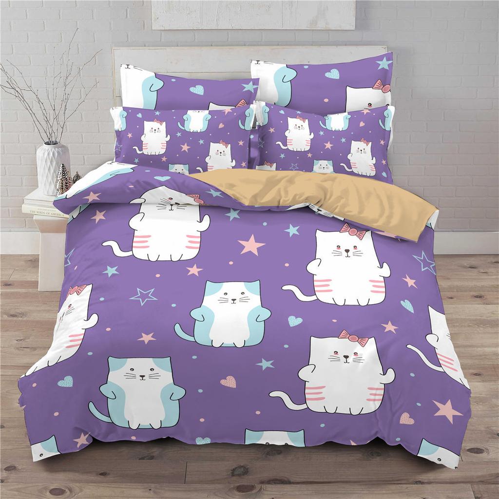 Housse De Couette Bed Linens Cute Dog Twin Bedding Set Boy 3D Print Pug Duvet Cover Set Animal Pattern Ropa De Cama Kids Size