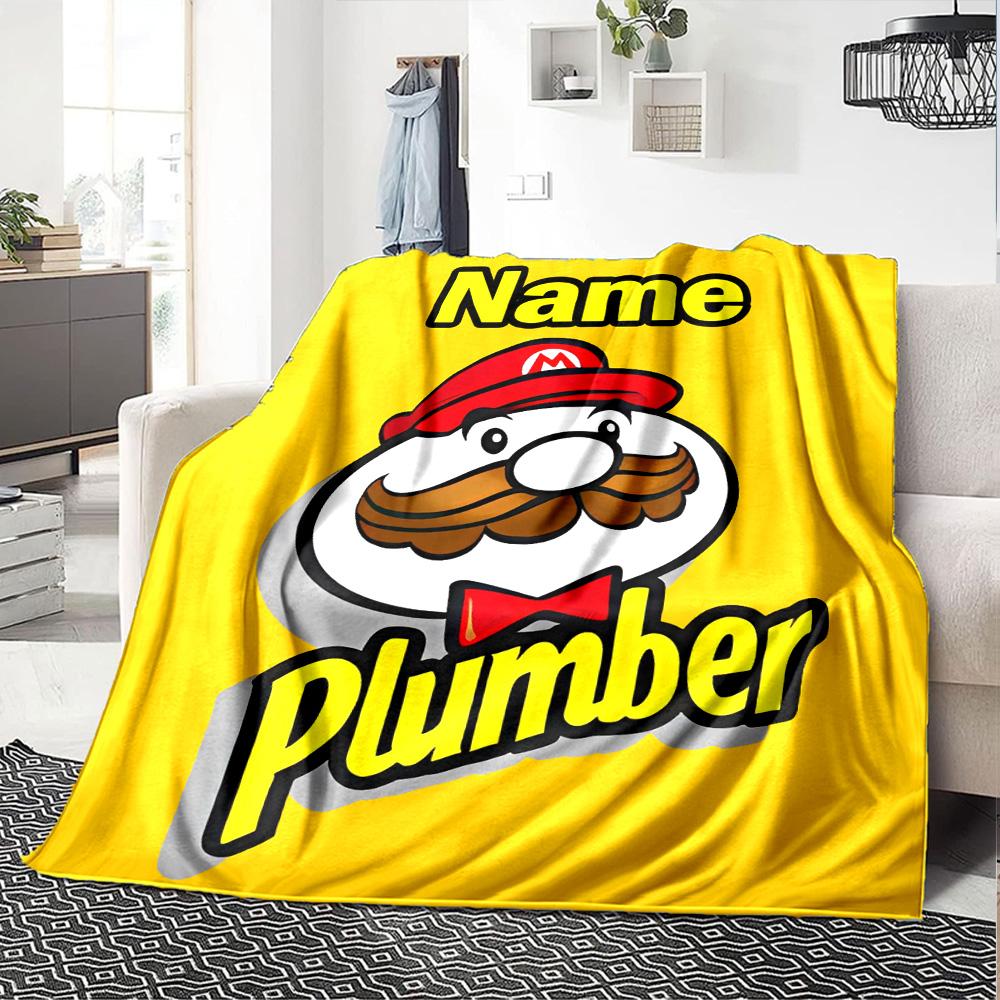 Customiz Name Personality Pringles Blanket Soft &Warm Sofa Office Bed Travel Lunch Break Blanket, Gift Suitable All Seasons