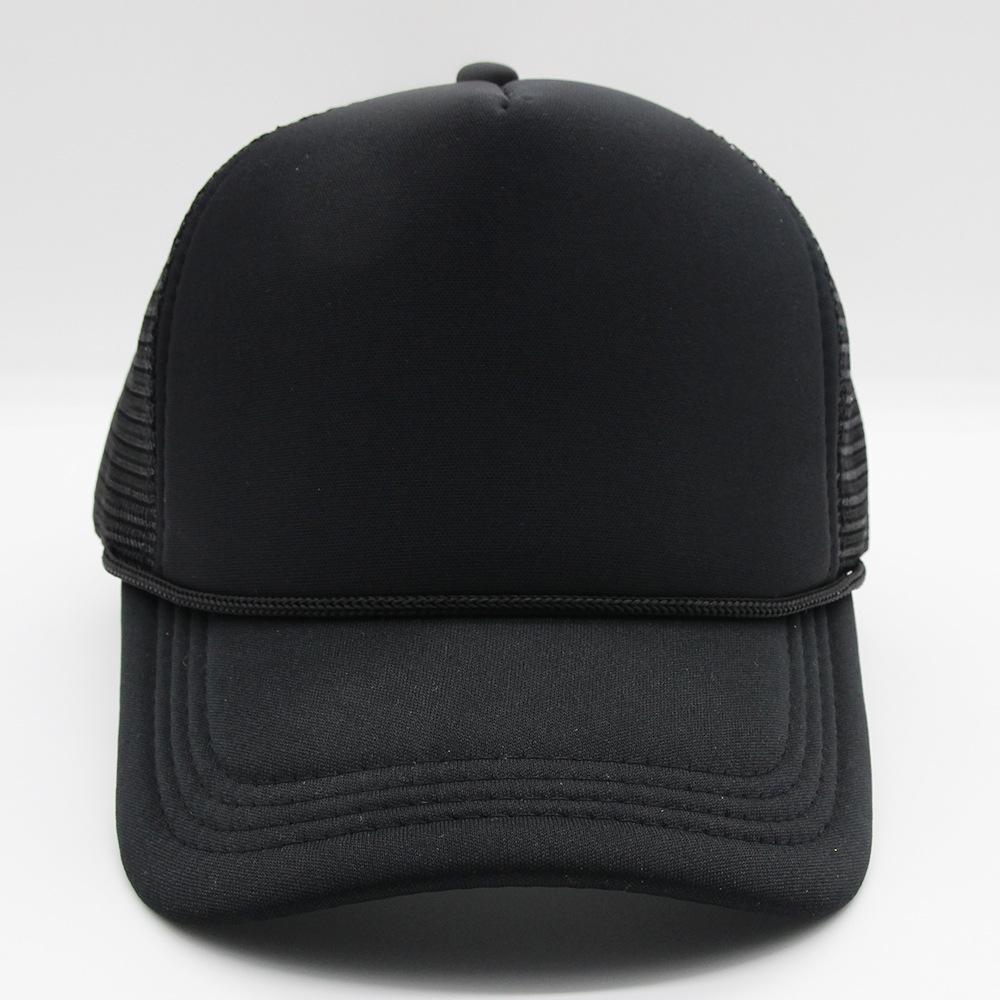 New Trucker Caps Men Women Plain Blank Foam Mesh Baseball Cap With Rope Summer Breathable Outdoor Sport Sun Visor Hats