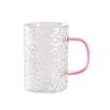 Hammered High Borosilicate Glass Mug with Handle
