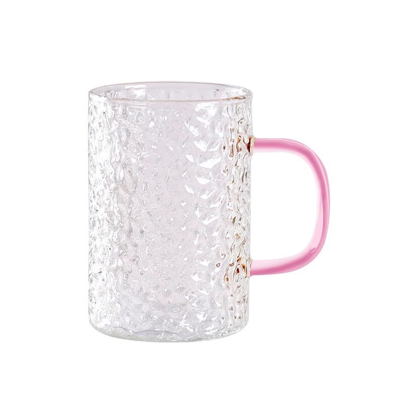 Hammered High Borosilicate Glass Mug with Handle