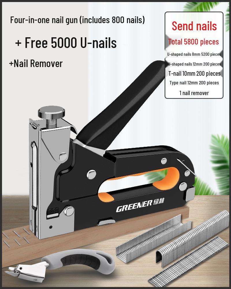Martin Manual Nailing Gun, Staple Gun & Air Nailer for Woodworking - Household U-Shaped Stapler