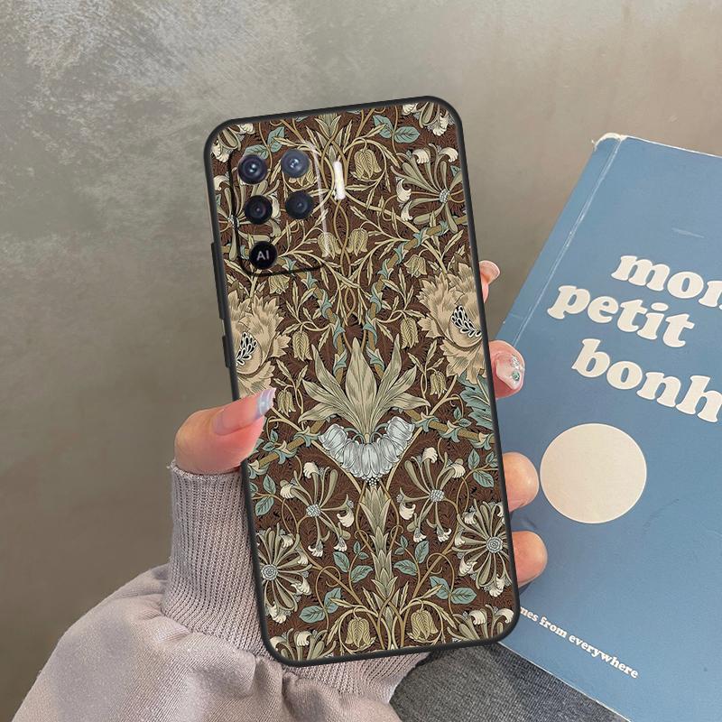 William Morris Case For Oppo A40 A60 A80 A98 A78 A18 A38 A58 A16 A76 A96 A17 A77 A74 A94 A54 A57S A15 Cover
