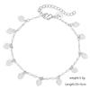 925 Sterling Silver Pretty Nice Leaf Chain Bracelet Fashion Charm Anklet Wedding Cute Women Lady Party Gift LH036