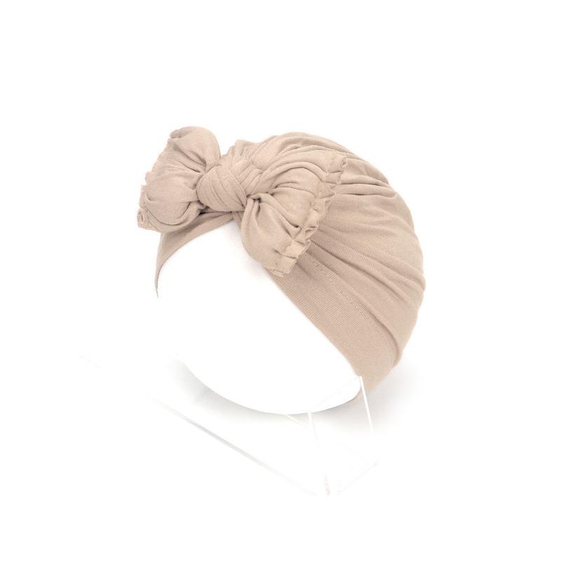 Wrinkled Baby Bow Hat Baby Solid Color Knot Hoodie Hats & Caps (infant Unisex)