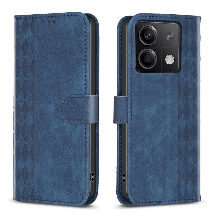 

Для Xiaomi Redmi Note 13 5G кожаный чехол с сетчатым узором-бумажником-фолио, чехол для телефона