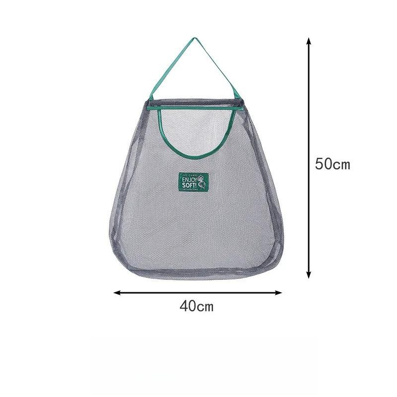 Fruit Vegetables Shopping Storage Bags Reusable Tote Mesh Net Woven Organizer Kitchen Shopper Vegetable Hanging Sorting Pocket