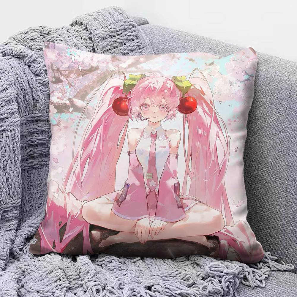 Sakura Miku Home Sofa Cushion Covers and Aecorative Custom Pillow Covers