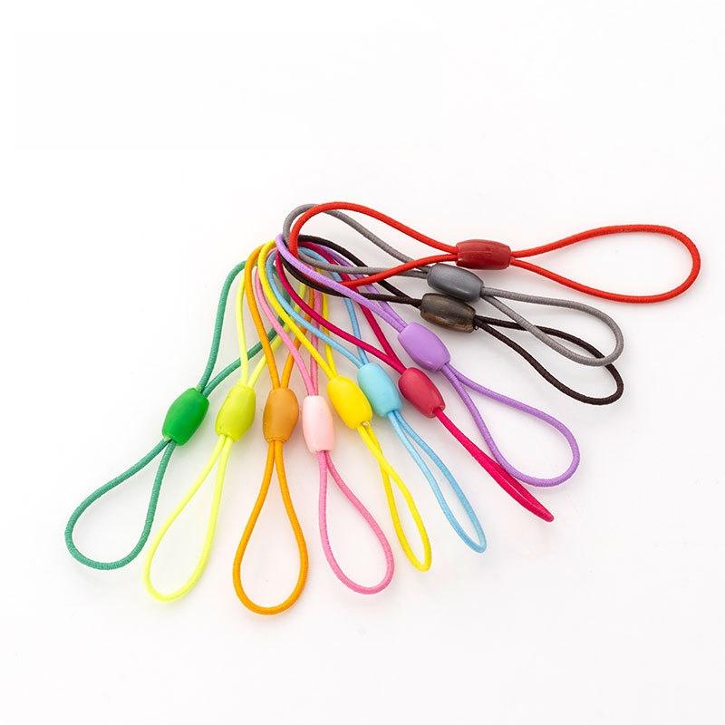 100Pcs Mobile Phone Strap Charms Keyring Lanyard Lariat Cords Elastic Rope Keychains Hooks Bag Accessories Key Ring Lanyards