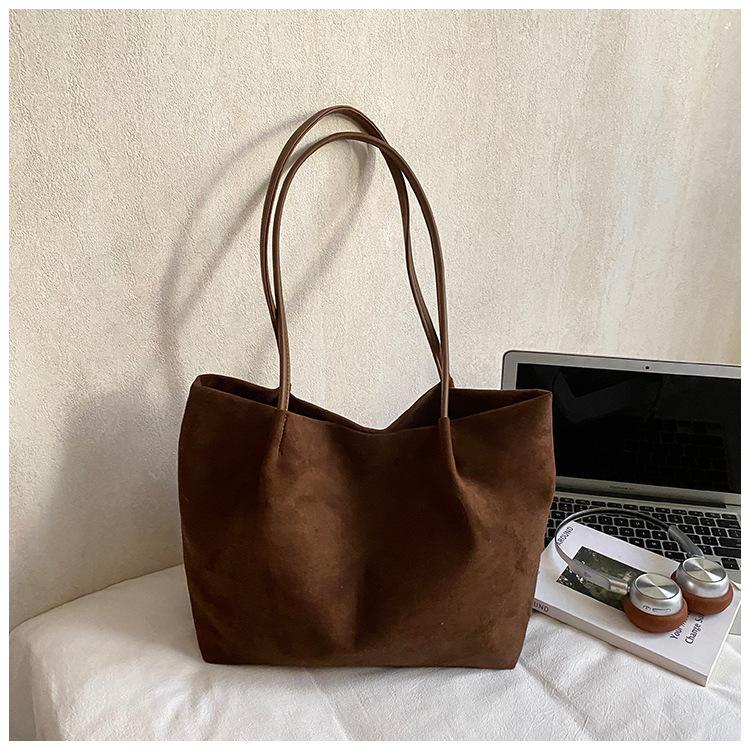 

Vintage Top Handle Bag Simple Shoulder Bag Women Large Capacity Retro Matte Comfortable and Versatile Texture Commuting Bag кофейный