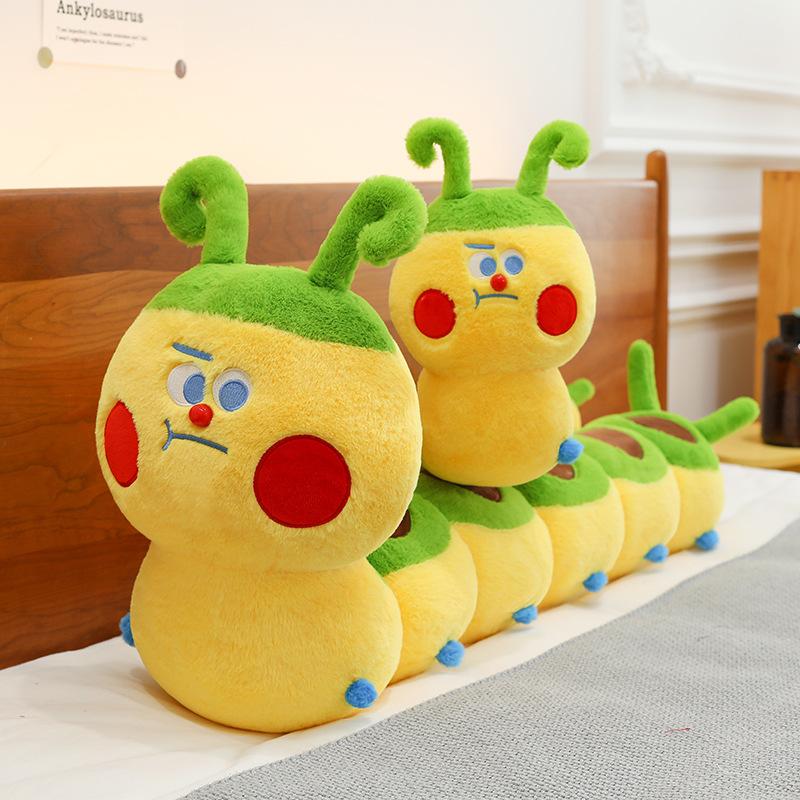 Caterpillar Stuffed Cute Animal Plush Toy For Kids Bedroom Cushion Decoration