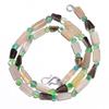 Natural Rutile & Smoky Quartz Aventurine Gemstone Beads Necklace 17" UB-4437 UB-4437