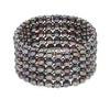 Bracelet - Pearls & Colors - Perle de Culture d'Eau Douce 3-4 mm Rondes - Perle Noire - Argent 925 - Qualité AAA+ - Femme