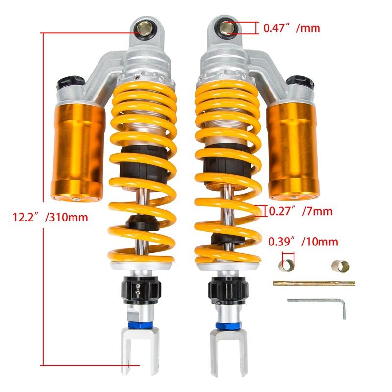 

310/330/350mm Motorcycle Rear Air Shock Absorbers Suspension Universal for Honda Yamaha Suzuki Falling Protection Accessories