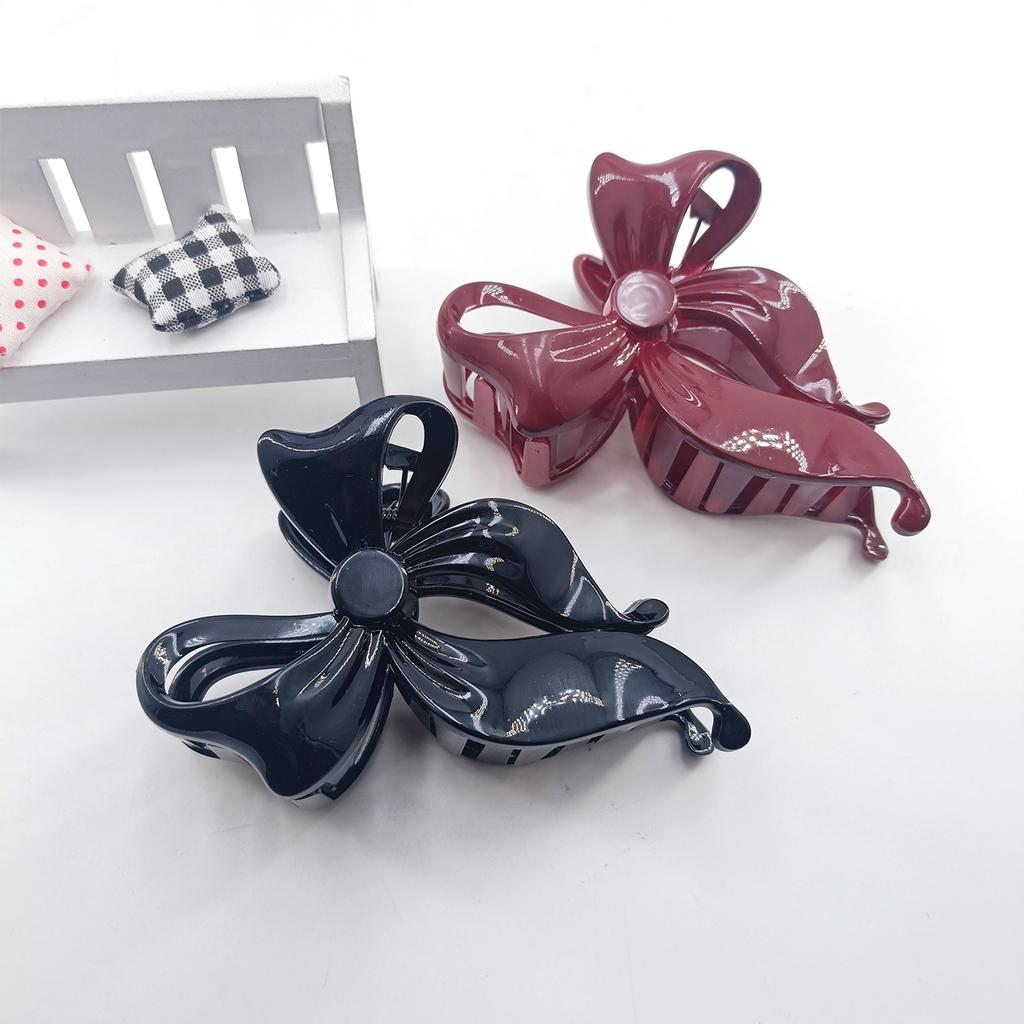 Pinza per Capelli a Nodo Farfalla Colorata con Effetto 3D Pinza a Squalo Fermaglio alla Moda per Chignon Pinza Professionale per Capelli