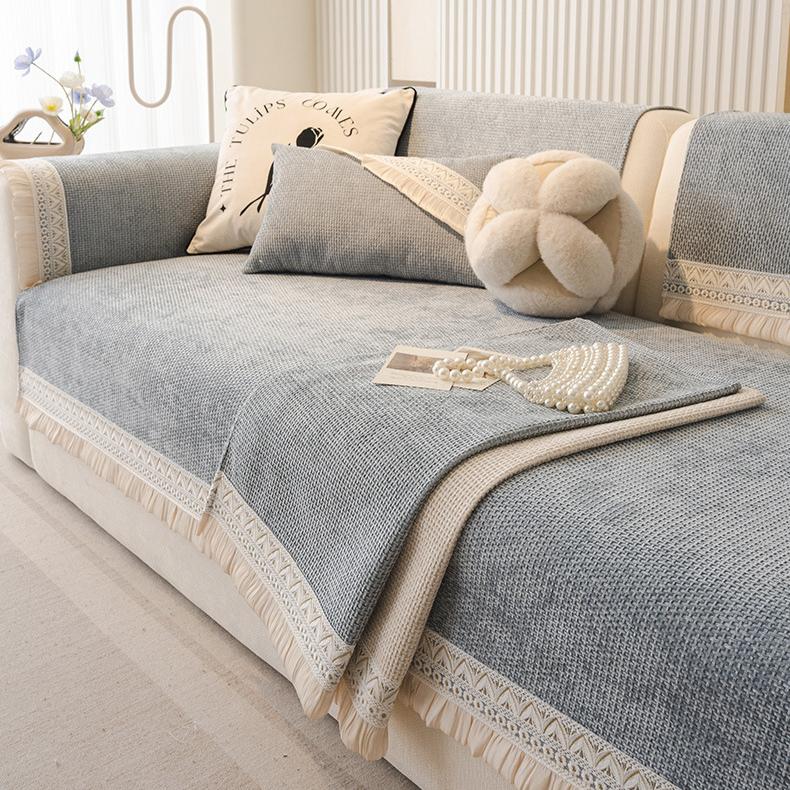 The New Chenier Sofa Cushion Is Universal In All Seasons, Light Luxury, High-end Seat Cushion, Non-slip Leather Sofa Cover Cover Cloth.