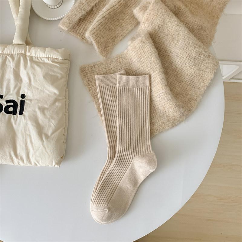 Men'S Cotton Socks, Sweat-Absorbing And Breathable Men'S Socks, Business Casual Versatile Solid Color Short Socks, Medium Tube Socks.