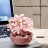 Yellow & Purple Crystal Gravel Fortune Tree Tabletop Ornament for Wealth and Home Decor