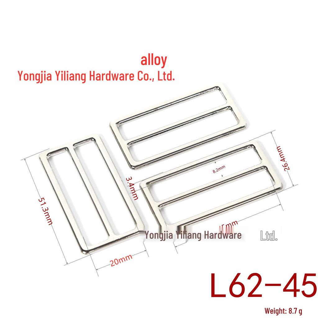 Stainless Steel Adjustable D-Ring Buckle - Copper Three-Speed Wire Pull Design