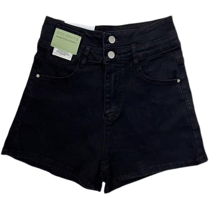 

Plus Size Black Denim A-Line Shorts for Women – Summer Outfit for Pear-Shaped, Slightly Overweight Hot Girls 2X Large чорний