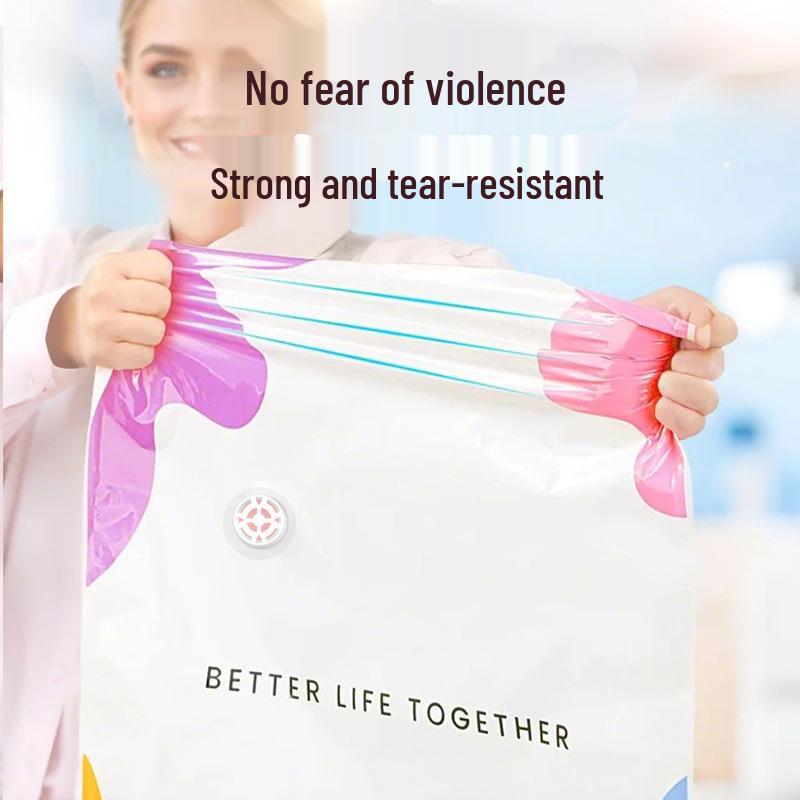 Vacuum Compression Storage Bag: 3D, Thickened, No-Pump, Moisture-Proof for Quilts & Clothes