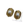 Medieval Replica Electroplated Stud Earrings, Irregular Gold-Plated Earrings, Retro Elegant Stud Earrings.