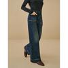 INMAN Retro High-Waist Brushed Wide-Leg Denim Jeans