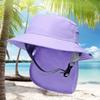 With Chin Strap Surfing Backet Hat Wide-brimmed Fisherman Cap Ladies Sun Hat  Mountaineering
