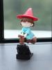 Witch on Broom Car Ornament, ABS Resin Dashboard Decor, Creative Car Interior Gift for Women
