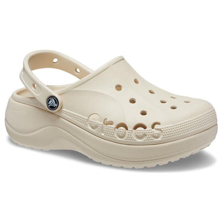 Crocs Baya Platform Clog EVA Non-Slip Durable Clogs Women clogs Winter-White 208186-11S