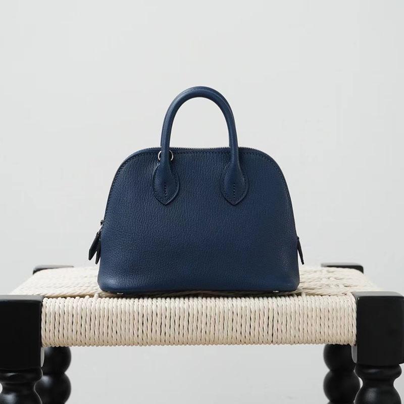 Gaoding Handmade Wax Thread Sheepskin Bowling Ball Mini 2025 New Eve Leather Shell Bag Shoulder Cross Shoulder