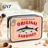 Organisateur de Toilette Compact en Toile PVC Boîte de Sardine Sac à Maquillage, Pochette Étanche Transparente pour Maquillage, Fermeture Éclair Mignonne Sac de Voyage pour Filles Femmes Pinceaux