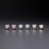Trendy Shiny Heart Shape Stud Earrings For Women Cubic Zirconia Rose Gold Plated Wedding Gift Ear Jewelry Female DWE082