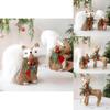 Christmas Woven Fox Squirrel Decor With European Style For Holiday Display